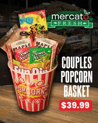 Couples Popcorn Basket